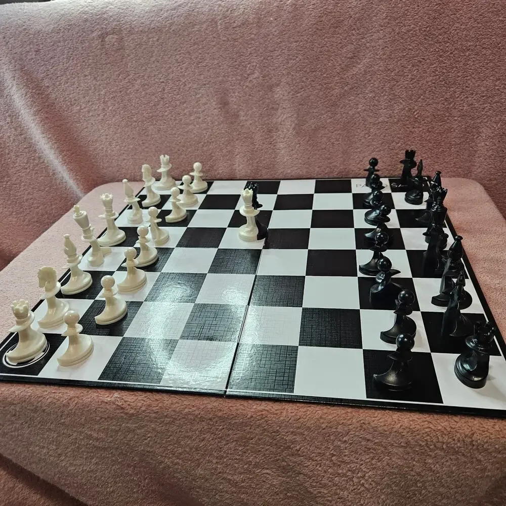 Paco Sako Peace Chess Board Game with Sculptural Interlocking Pieces